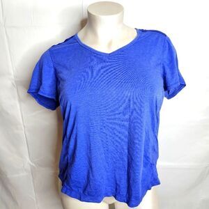 3/$25 Energy Zone Blue V-Neck Active Short Sleeve Top Sz 3X